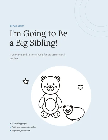 Big Sibling Coloring & Activity Book printable cover
