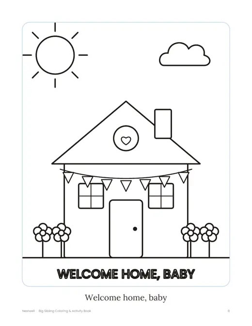Big sibling coloring page