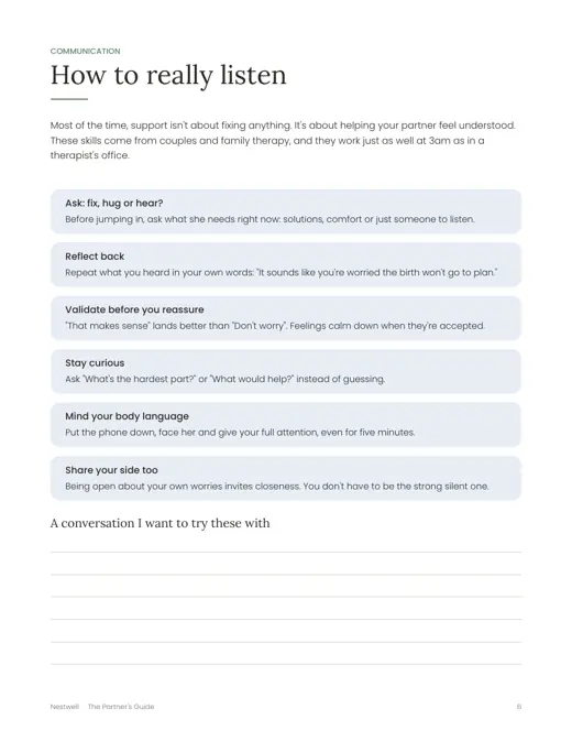 Partner's guide page